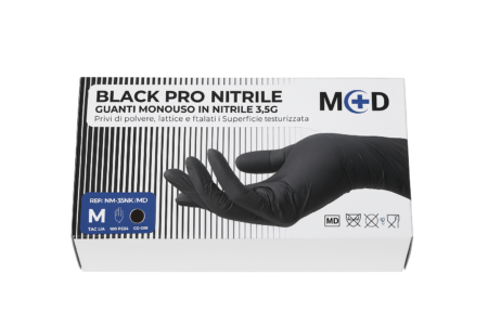 Black Pro Nitrile Handschoenen (Maat M)