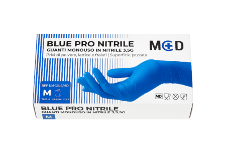 Blue Pro Nitrile Handschoenen (Maat M)